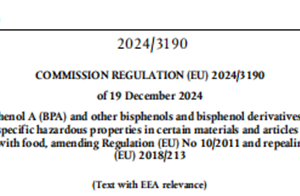 即將生效！歐盟全面禁用食品接觸材料中的雙酚A