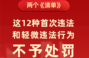 明確了！這12種首次違法和輕微違法行為，不予處罰！